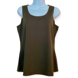 Worth New York Brown Knit Tank Top Shell Size Medium Stretch Knit Casual Travel